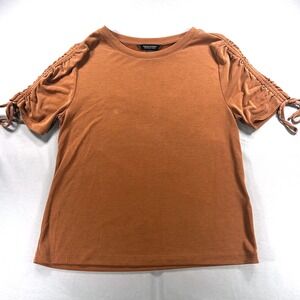 Banana Republic Sandwash Modal Top Ruched Tie Sleeve‎ Short Sleeve Tee